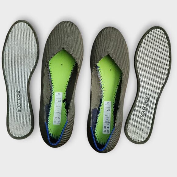 Rothy's The Round Toe Ballet Flats Cypress Colorway Women's 9 Fits like a 8 - Picture 2 of 8